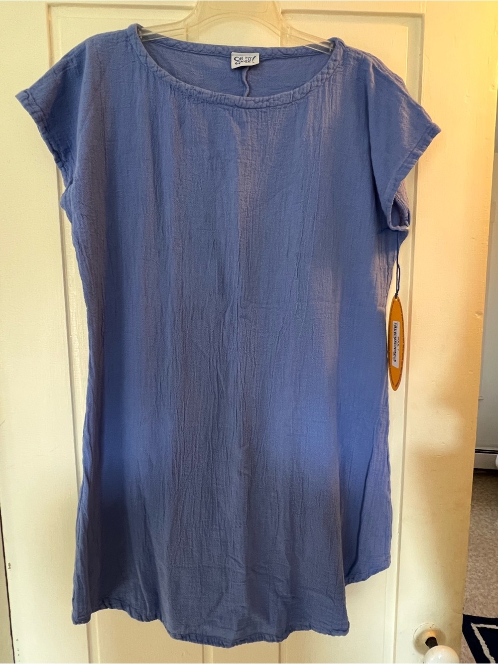 Oh My Gauze! Light Blue Short Sleeve Tunic